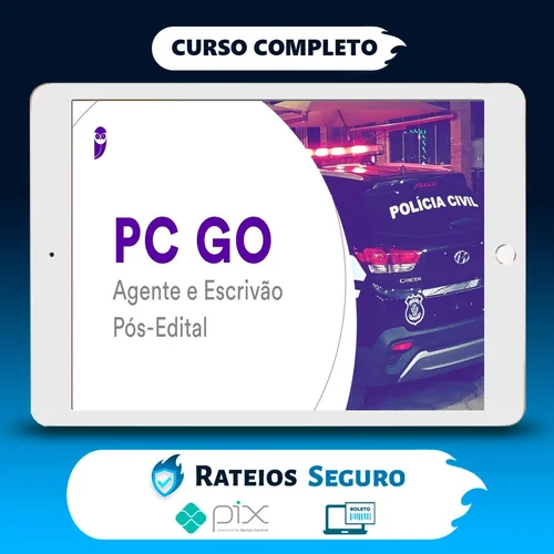 PC-GO (Agente e Escrivão) Pacote Completo - 2022 (Pós-Edital) - Estratégia Concursos