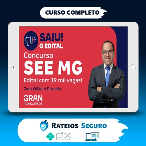 SEE MG: Professor de Educação Básica, Matemática (Pós-edital) - Gran Cursos Online